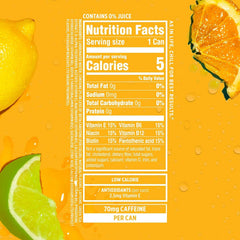 Sparkling Ice Caffeine, Citrus Twist Sparkling Water with Caffeine, Zero Sugar, with Antioxidants and Vitamins,16 fl oz Can