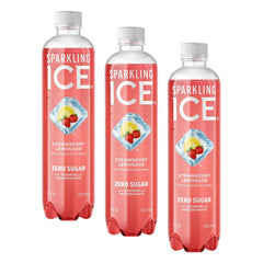Sparkling Ice Strawberry Lemonade, 17 oz (Pack of 3)