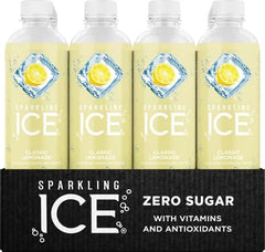 Sparkling Ice, Classic Lemonade Sparkling Water, Zero Sugar Flavored Water, with Vitamins and Antioxidants, Low Calorie Beverage, 17 oz Bottles (Pack of 24)