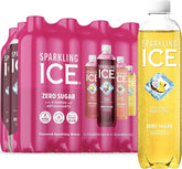 Sparkling Ice Pink Variety Pack, Flavored Sparkling Water, Zero Sugar, and Vitamins and Antioxidants, 17 fl oz, 12 count (Black Cherry, Peach Nectarine, Coconut Pineapple, Fruit Punch)