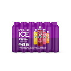 Sparkling ICE Variety Pack, 17 Fl Oz, 12 Count (Black Raspberry, Cherry Limeade, Orange Mango, Kiwi Strawberry) 24 Variety Pack