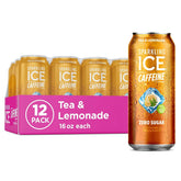 Sparkling Ice Caffeine Tea + Lemonade Sparkling Water with Caffeine, Zero Sugar, with Antioxidants and Vitamins,16 fl oz Cans (Pack Of 12)