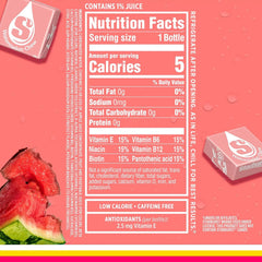 Sparkling Ice STARBURST Watermelon, Zero Sugar Flavored Sparkling Water, with Vitamins and Antioxidants, Low Calorie Beverage, 17 fl oz Bottles (Pack of 12)