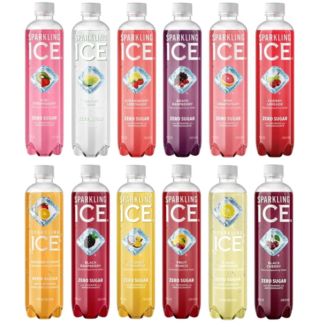 Sparkling Ice Sparkling Water Variety, 12 Pack 17 Fl Oz Bottles – Zero Sugar Sparkling Water with Vitamins & Natural Flavors