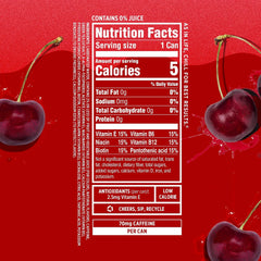 Sparkling Ice® Caffeine Soda Shoppe Cherry Cola Perfectly Caffeinated® Sparkling Water with 70mg Caffeine, Zero Sugar, with Antioxidants and Vitamins, 16 fl oz Cans (Pack Of 12)