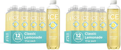 Sparkling Ice, Classic Lemonade Sparkling Water, Zero Sugar Flavored Water, with Vitamins and Antioxidants, Low Calorie Beverage, 17 oz Bottles (Pack of 24)