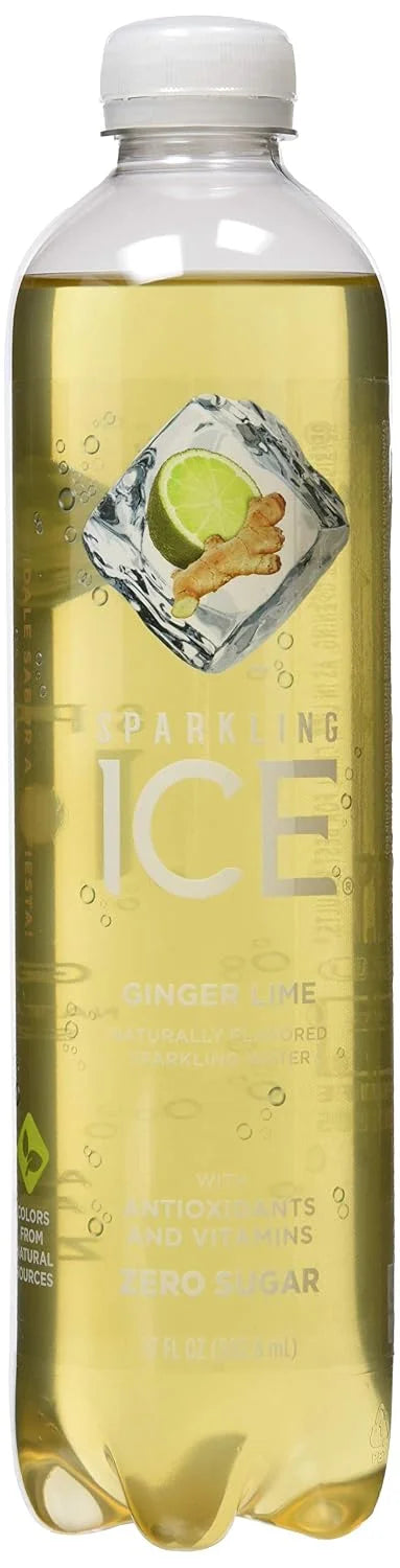 SPARKLING ICE Sparkling Water Plastic Bottle, 16571953381, Ginger Lime, 17 Ounce